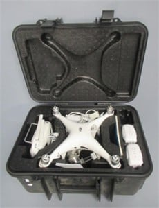Phantom 4 Drone in hardcase. Note: Camera and