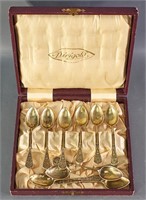 Boxed Set of (10) Gold-Plated Coffee Spoons