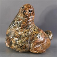 Stone Sculpture of a Sea Lion D. Robertson