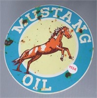 7.75" Mustang oil sign.