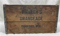 Bireleys Orangeade Wooden Crate Oshkosh