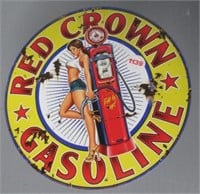 7.75" Red Crown sign.