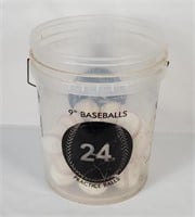 Bucket W/ 9" Practice Baseballs