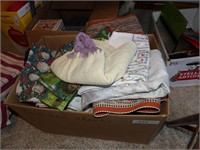 LARGE BOX OF LINENS