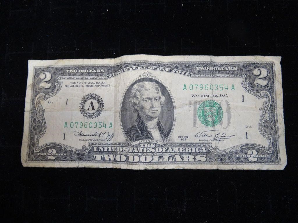 1976 Series U.S. Jefferson Two Dollar Bill