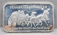 Stage Coach Silver 1 oz .999 Silver Bar Dividable