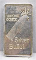 Silver Bullet 1 oz .999 Silver Bar.