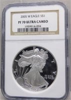 2005 W ASE Proof 70 Ultra Cameo NGC.