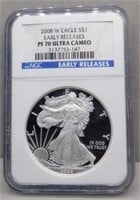 2008 W ASE Proof 70 Ultra Cameo NGC.