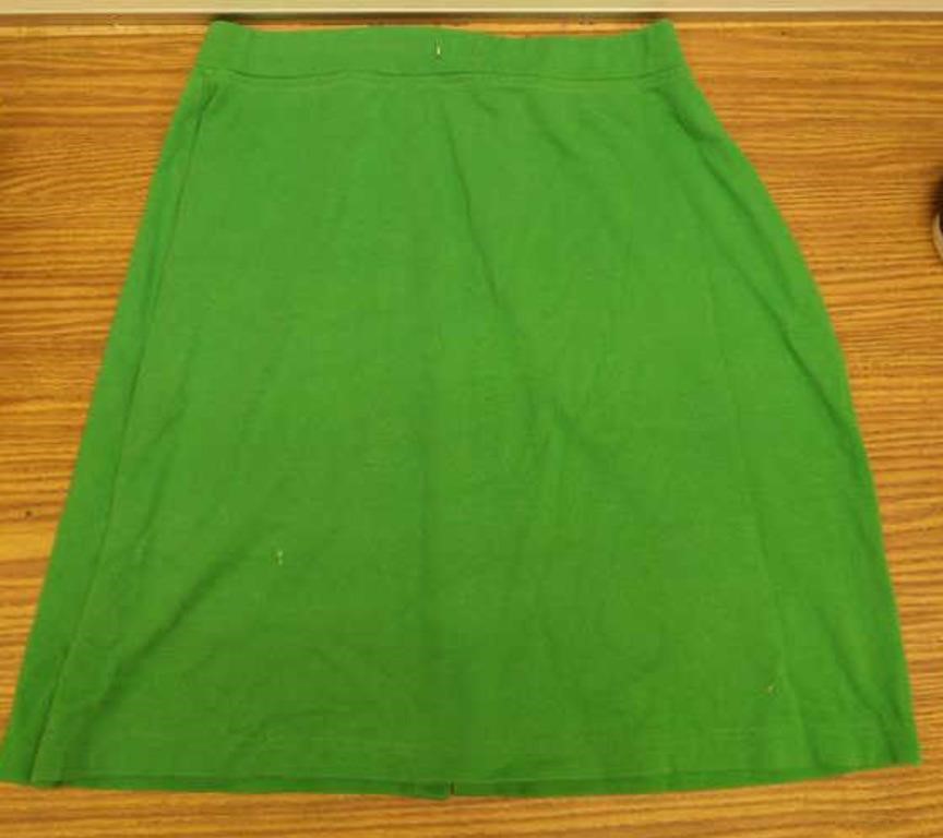 Green skirt by mountain lake size medium