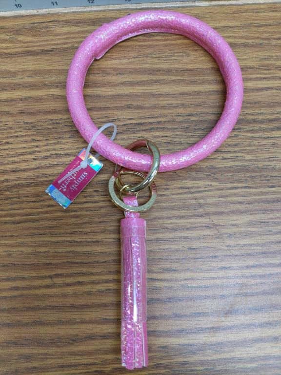 Simply Southern pink key ring