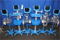 GE V100 Lot of 6 Patient Monitors w/ BP, SpO2 & Te