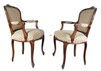 PAIR OF VINTAGE FRENCH STYLE  WOODMARK ARMCHAIRS