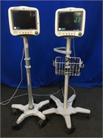 GE Dash 4000 Lot Of (2) Patient Monitor W/ SpO2, T