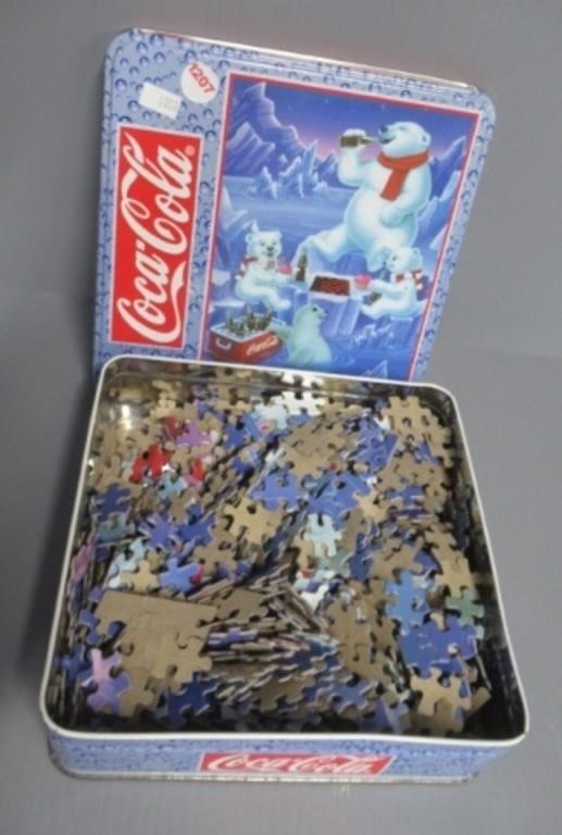 Coca-Cola puzzle in box.