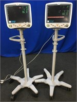 GE Dash 5000 Lot Of (2) Patient Monitor W/ SpO2, T