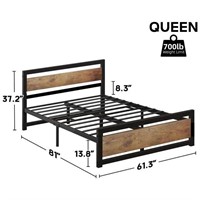 FULL Size Bed Frame Industrial