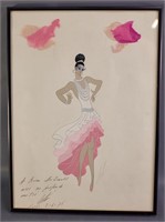 Signed Costume Design by Erté