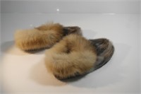 INDIGENOUS INSPIRED SEAL FUR SLIPPERS