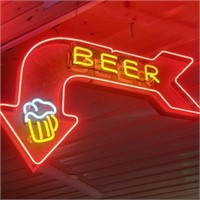 Neon Arrow Beer Sign