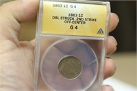 Rare Civil War Era Mint Error Indian Head Cent