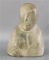 Inuit Soapstone Sculpture of Head and Shoulders