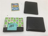 Assorted wallets and more.