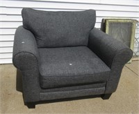 Chair and a Half charcoal grey oversized