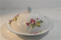 SHELLEY BEGONIA PATTERNED CHINA BUTTER DISH