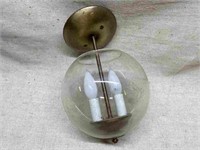2 Light Globe Candle Chandelier