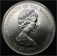 1971 Barbados $2 Sterling Silver (92.5%)