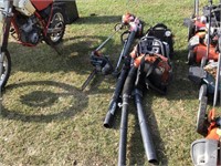 3 Backpack Blowers, Hand Blower, 16" Chainsaw