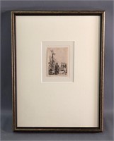 Rembrandt Etching 'The Crucifixion'