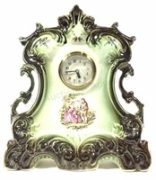Vintage Style Porcelain Quartz Mantle Clock