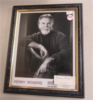 Framed & Signed Kenny Rogers Photos.