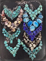 (9) Tray Lot Of Fashion Jewelry Necklaces