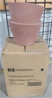 7.9" Clay Vaso planter 2 pack in box.