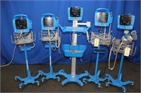 GE ProCare, V100 Lot of 5 Patient Monitors w/ BP,