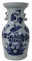 CHINESE BLUE AND WHITE BALUSTER VASE