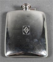 STERLING SILVER ART DECO PERIOD FLASK