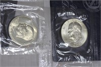 1972 and 1974 Silver Eisenhower Dollars