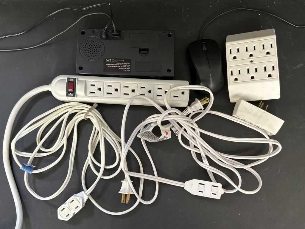 Extension Cord, Multiplug Outlet, Computer Mouse
