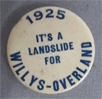 1925 It's a Landside for Willy's Overland Pin.