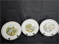 Currier & Ives Summer Plate. 3 Total. SUMMER,