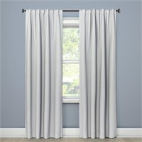 50x95 Gray Check Curtain - Threshold  2pcs