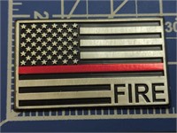 USA made fire department flag magnet