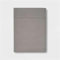 Queen Ultra Soft Flat Sheet Gray - Threshold