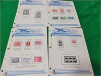 United States Airmails - (4) Sheets