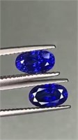 Natural Oval Royal Blue Sapphire Pair 3.94 Cts - V