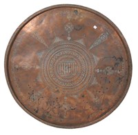 LARGE ANTIQUE COPPER TRAY 37"